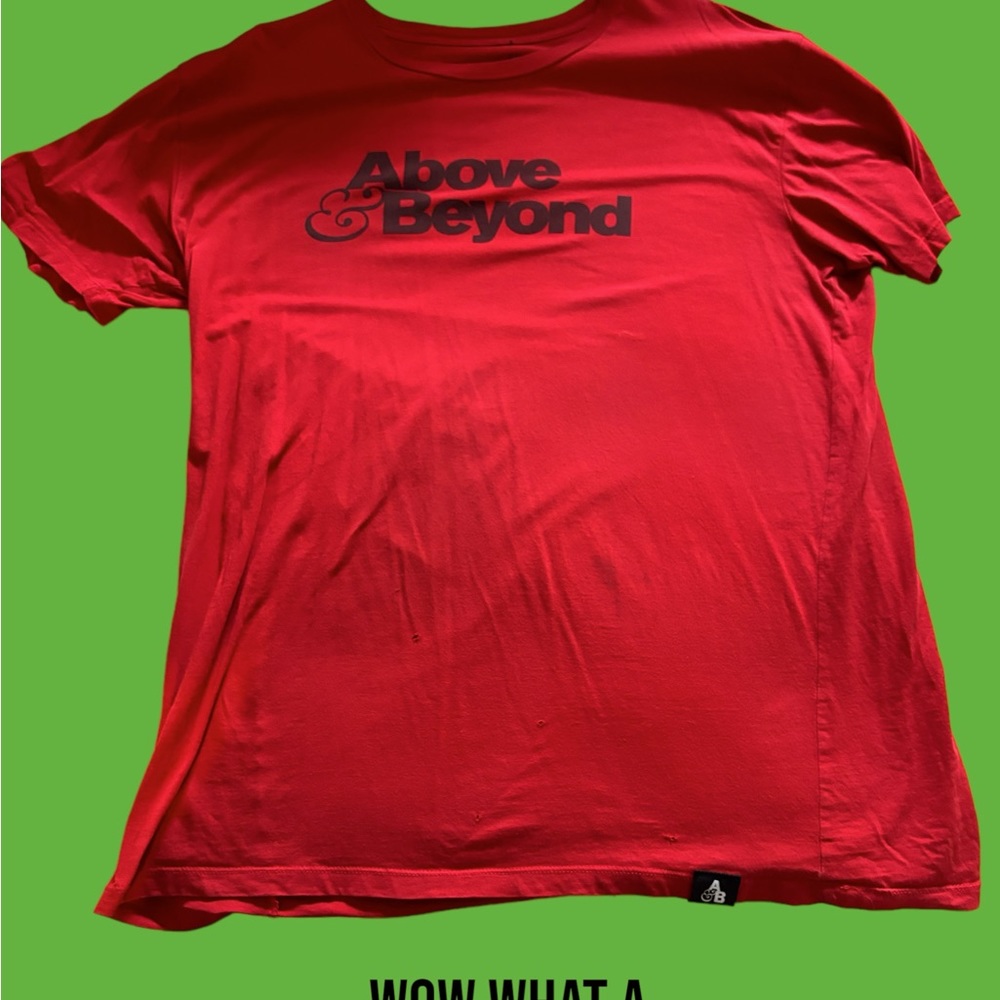 Above and beyond tour shirt xl size red